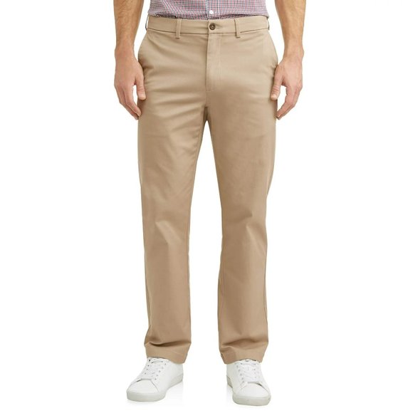 Mens George Premium Khaki Chino Pants Size 34 x 34 48x30 beige tan NWT - Picture 2 of 4